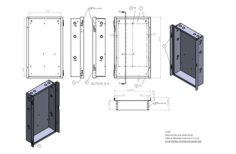 sheet metal drawing example|sheet metal layout drawings.